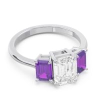 Three Stone Emerald Cut Lepakara Ring