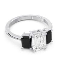 Three Stone Emerald Cut Lepakara Ring