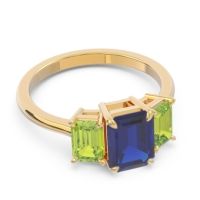 Three Stone Emerald Cut Lepakara Ring