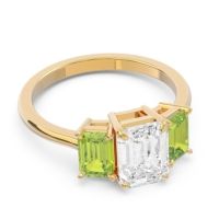 Three Stone Emerald Cut Lepakara Ring