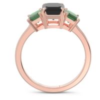 Three Stone Emerald Cut Lepakara Ring
