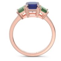 Three Stone Emerald Cut Lepakara Ring