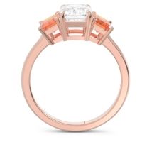 Three Stone Emerald Cut Lepakara Ring