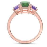 Three Stone Emerald Cut Lepakara Ring