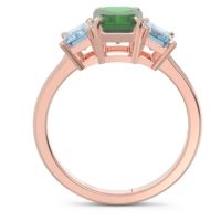 Three Stone Emerald Cut Lepakara Ring