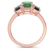 Three Stone Emerald Cut Lepakara Ring