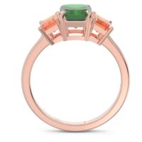 Three Stone Emerald Cut Lepakara Ring