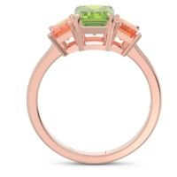 Three Stone Emerald Cut Lepakara Ring