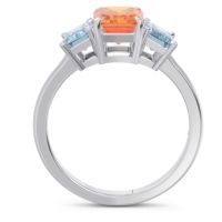 Three Stone Emerald Cut Lepakara Ring