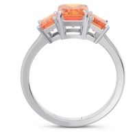 Three Stone Emerald Cut Lepakara Ring
