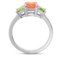 Three Stone Emerald Cut Lepakara Ring