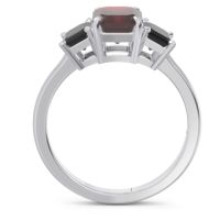 Three Stone Emerald Cut Lepakara Ring