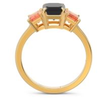 Three Stone Emerald Cut Lepakara Ring