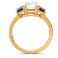 Three Stone Emerald Cut Lepakara Ring