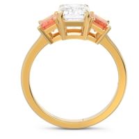 Three Stone Emerald Cut Lepakara Ring