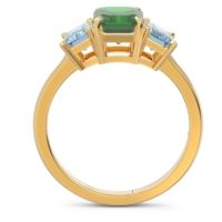 Three Stone Emerald Cut Lepakara Ring