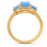 Three Stone Emerald Cut Lepakara Ring