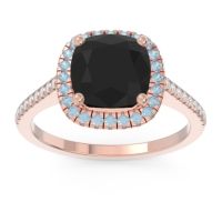 Halo Pave Cushion Guruta Ring
