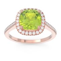 Halo Pave Cushion Guruta Ring