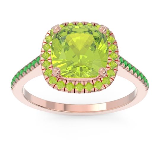 Halo Pave Cushion Guruta Ring