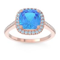 Halo Pave Cushion Guruta Ring