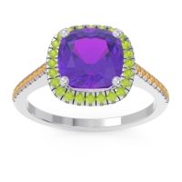 Halo Pave Cushion Guruta Ring