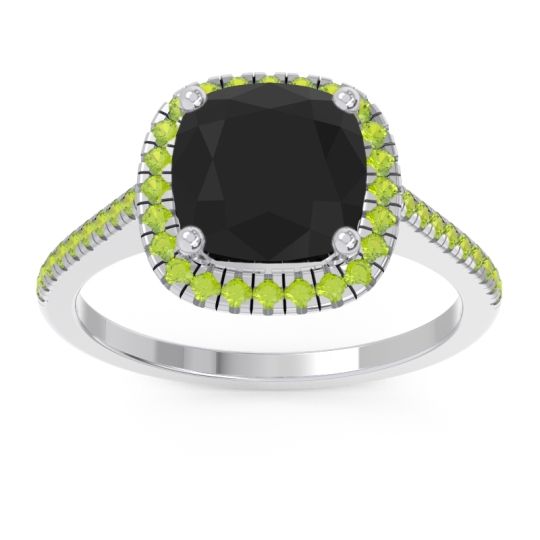 Halo Pave Cushion Guruta Ring