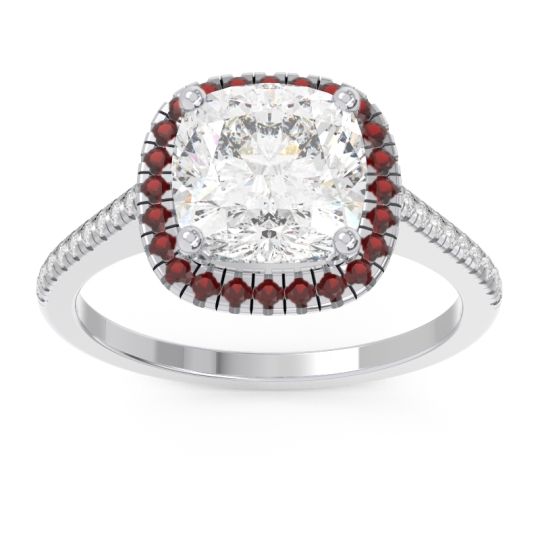 Halo Pave Cushion Guruta Ring