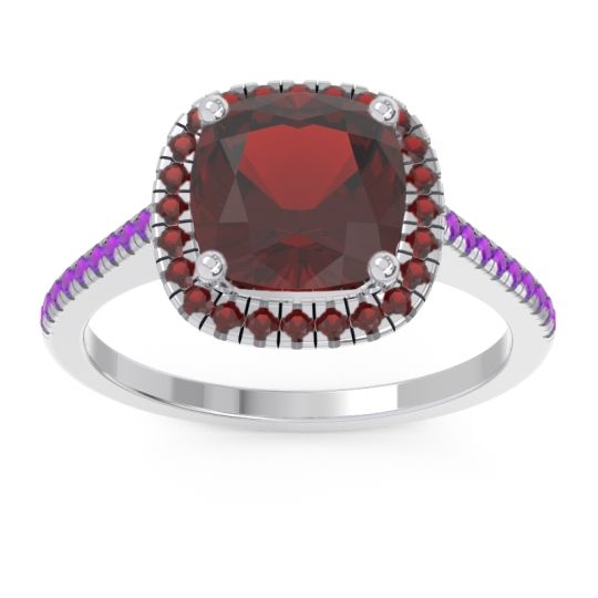 Halo Pave Cushion Guruta Ring