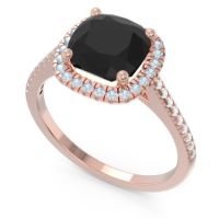 Halo Pave Cushion Guruta Ring