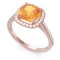 Halo Pave Cushion Guruta Ring
