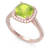 Halo Pave Cushion Guruta Ring