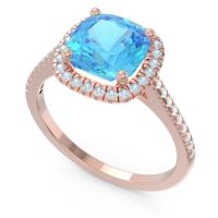 Halo Pave Cushion Guruta Ring