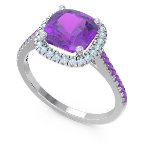 Halo Pave Cushion Guruta Ring