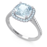 Halo Pave Cushion Guruta Ring