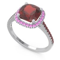Halo Pave Cushion Guruta Ring