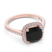 Halo Pave Cushion Guruta Ring