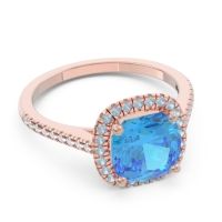 Halo Pave Cushion Guruta Ring