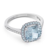 Halo Pave Cushion Guruta Ring