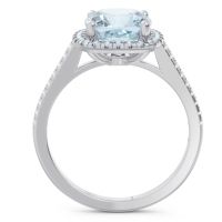 Halo Pave Cushion Guruta Ring