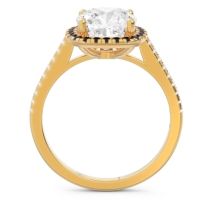 Halo Pave Cushion Guruta Ring
