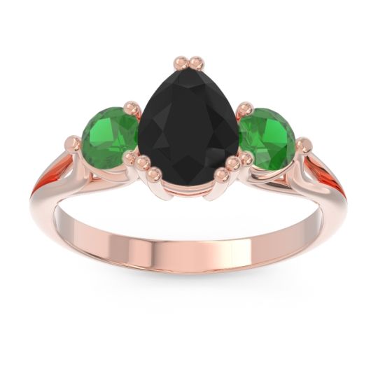 Three Stone Pear Shape Baspa Ring