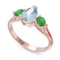 Three Stone Pear Shape Baspa Ring