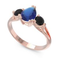 Three Stone Pear Shape Baspa Ring