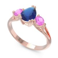 Three Stone Pear Shape Baspa Ring