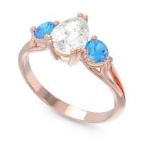 Three Stone Pear Shape Baspa Ring