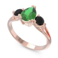 Three Stone Pear Shape Baspa Ring