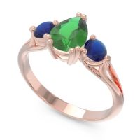 Three Stone Pear Shape Baspa Ring