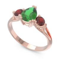 Three Stone Pear Shape Baspa Ring