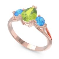 Three Stone Pear Shape Baspa Ring